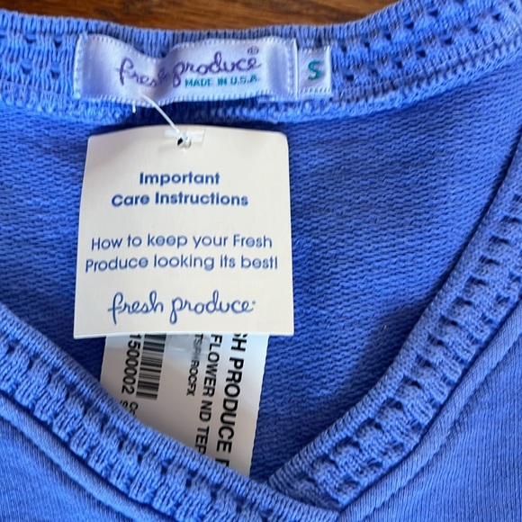 NWT PEBBLE BEACH Prestigious Resort Sweats by Fresh Produce.Pretty Peri Blue.S. - Picture 3 of 8